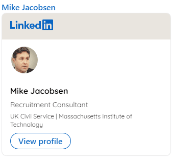 Mike Jacobsen Recruitment Consultant and Career Coach